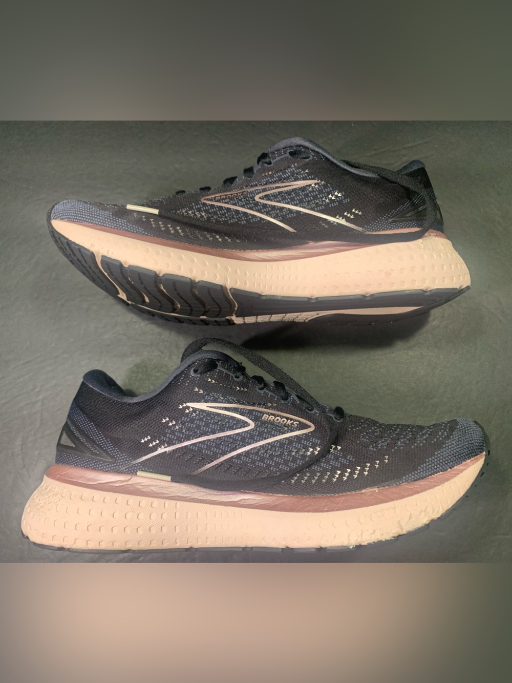 Brooks Glycerin 19 Women’s Black Blue Pink Running Walking Sneakers Shoe Size-10 - Picture 6 of 10
